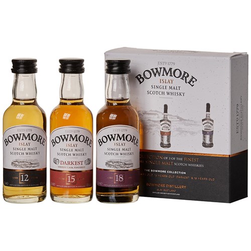 Buy Bowmore Single Malt Whisky Miniature Gift Set 3 x 5cl